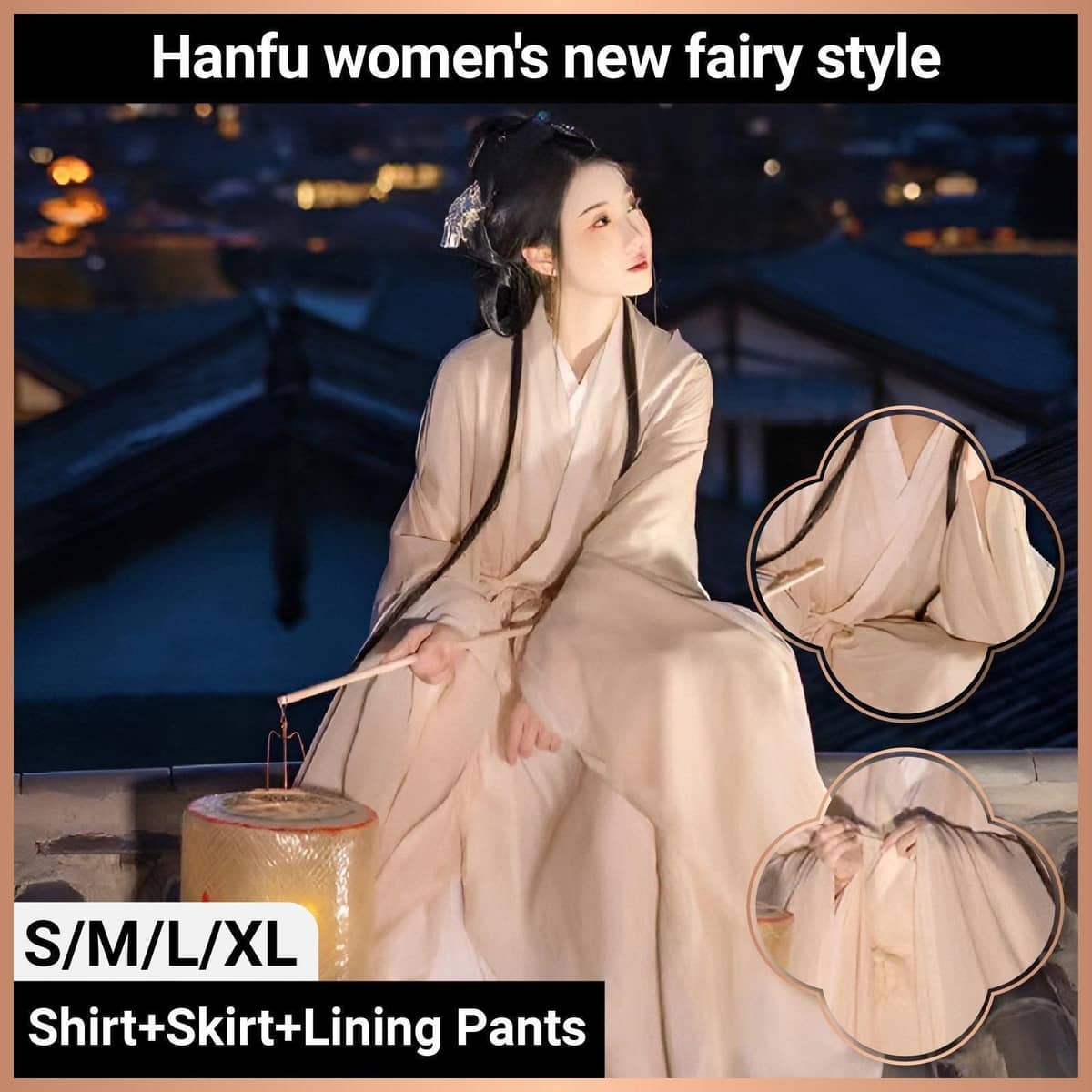 Women's Hanfu Dress Traditional Chinese Clothing Set - XL (Bust 95 cm, Length 145 cm) - view 2