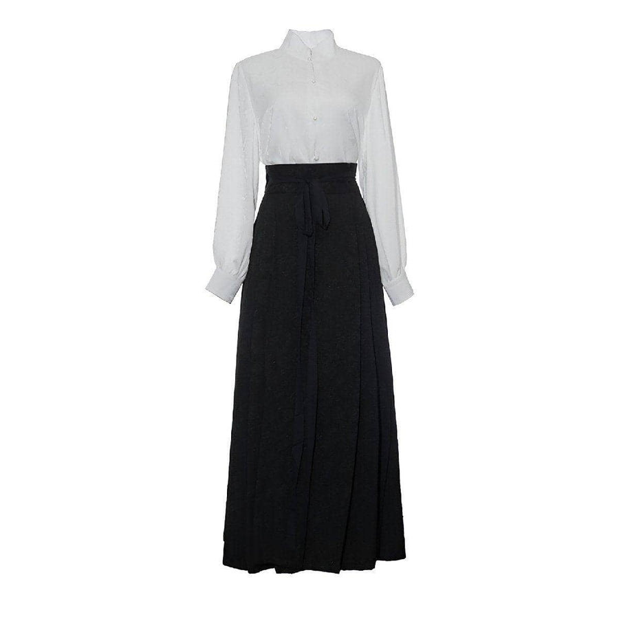 Women's Hanfu Two-Piece Set with Long Skirt - Size S (Bust 98 cm)