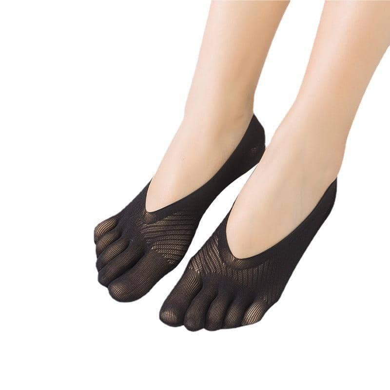 Women's Invisible Five Finger Toe Socks - Black, Pack of 3 Pairs - view 5