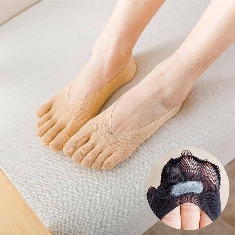 Women's Invisible Five Finger Toe Socks - Black, Single Pair - view 5