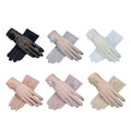 Women's Lace Sun Protection Gloves with Touchscreen Fingertips - Grey - view 2