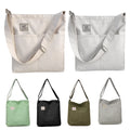 Women's Large Canvas Hobo Shoulder Bag, 34 x 36 cm - Army Green - view 3