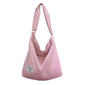 Women's Large Canvas Shoulder Bag, 36 x 9 x 36 cm - Pink