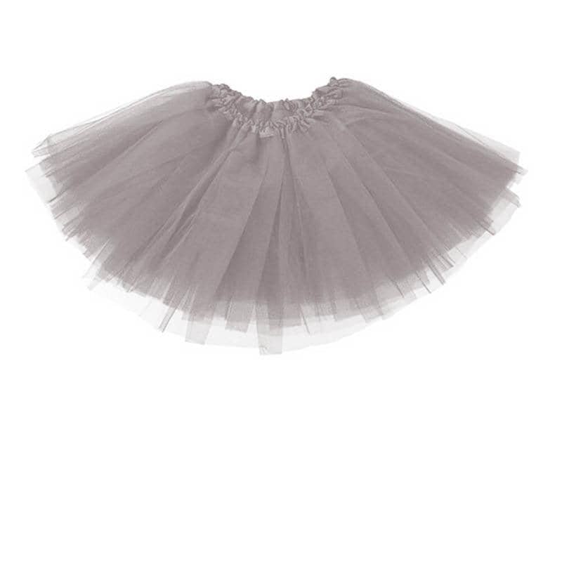 Women's Layered Tulle Tutu Skirt for Dance and Dress-Up - Grey