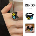 Women's Open Ring with Cat Design