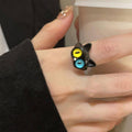 Women's Open Ring with Cat Design - view 4