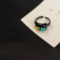 Women's Open Ring with Cat Design - view 5