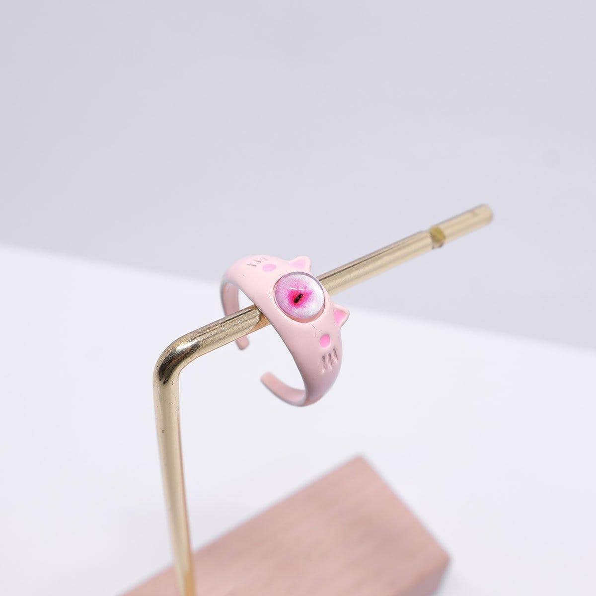 Women's Open Ring with Piglet Design - view 4