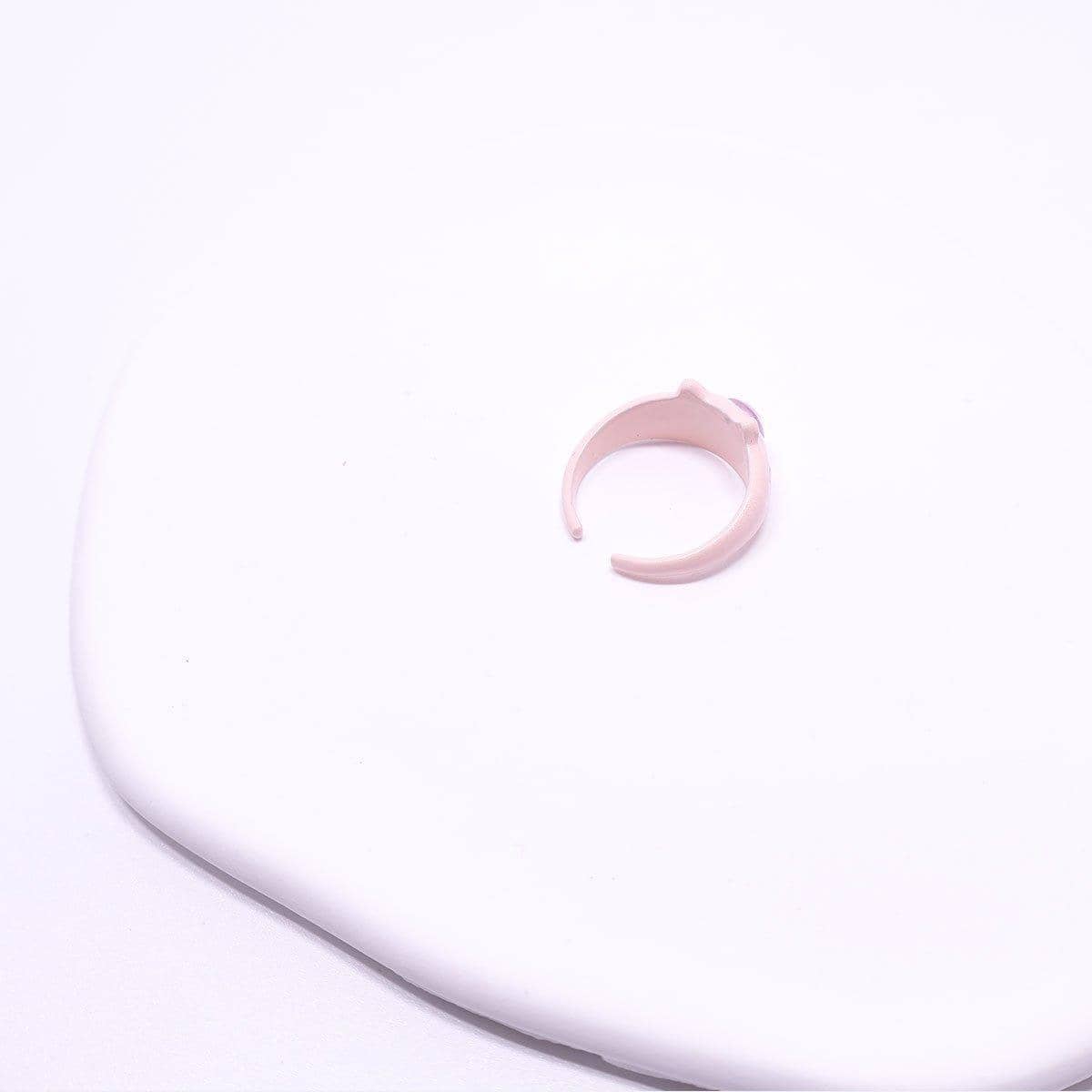 Women's Open Ring with Piglet Design - view 5