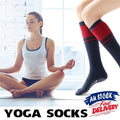 Women's Open Toe Yoga Socks - Dark Grey, Knee High - view 2