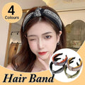 Women's Retro Boho Embroidered Cotton Wide Headband Head Wrap - Green - view 2