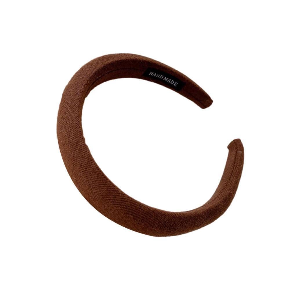 Women's Thick Padded Wide Headband - Dark Brown