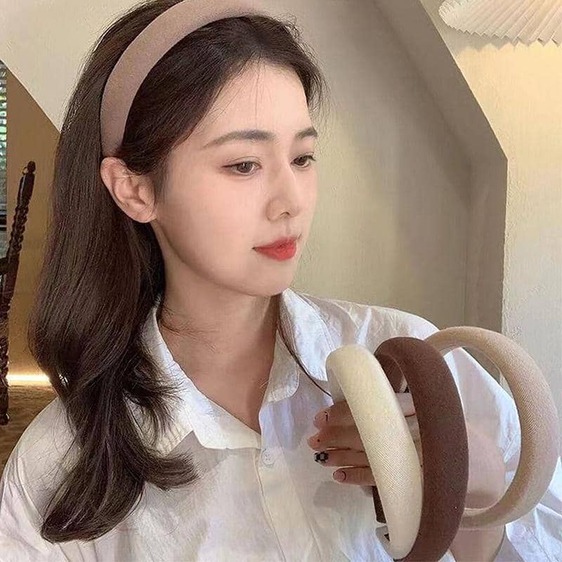 Women's Thick Padded Wide Headband - Dark Brown - view 4