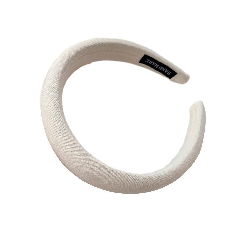 Women's Thick Padded Wide Headband - White