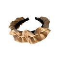 Women's Wide Ruffled Cloth Headband - Khaki