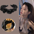 Women's Wide Ruffled Cloth Headband - Khaki - view 5