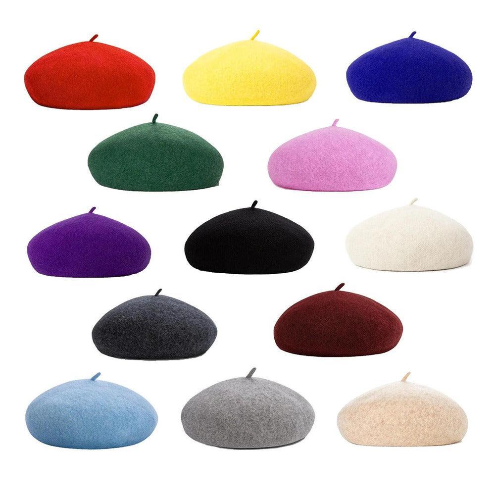 Women's Wool French Beret Hat - Black - view 3