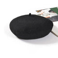 Women's Wool French Beret Hat - Black - view 5