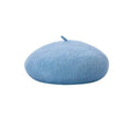 Women's Wool French Beret Hat - Light Blue