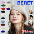 Women's Wool French Beret Hat - Light Blue - view 2