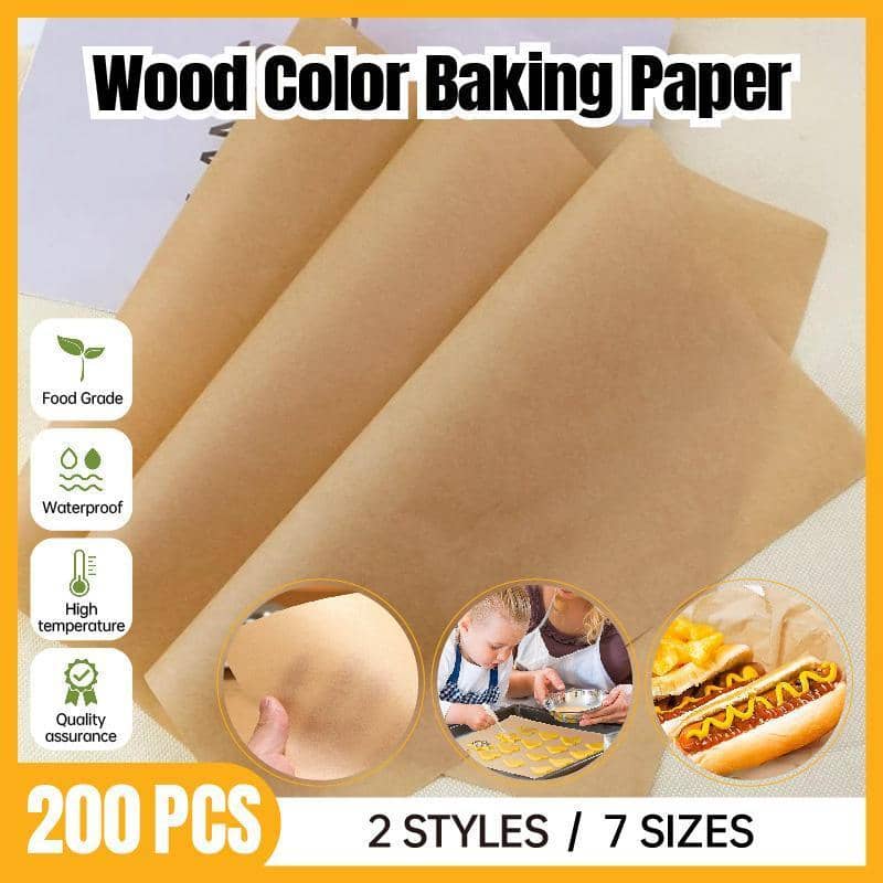 Wood Colour BBQ Parchment Paper Sheets - Square 22 x 22cm, Pack of 200 - view 2