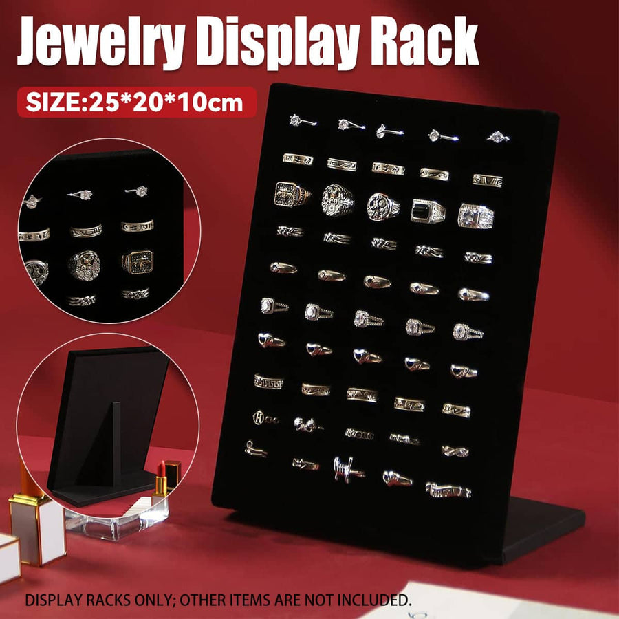 Wood Earring and Ring Display Rack with Velvet Fabric for Jewellery Store Showcase