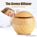 Wood Grain Ultrasonic Aroma Diffuser and Air Humidifier with LED Night Light