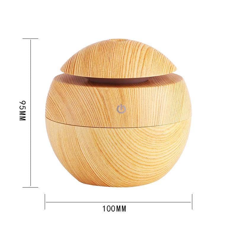 Wood Grain Ultrasonic Aroma Diffuser and Air Humidifier with LED Night Light - view 3