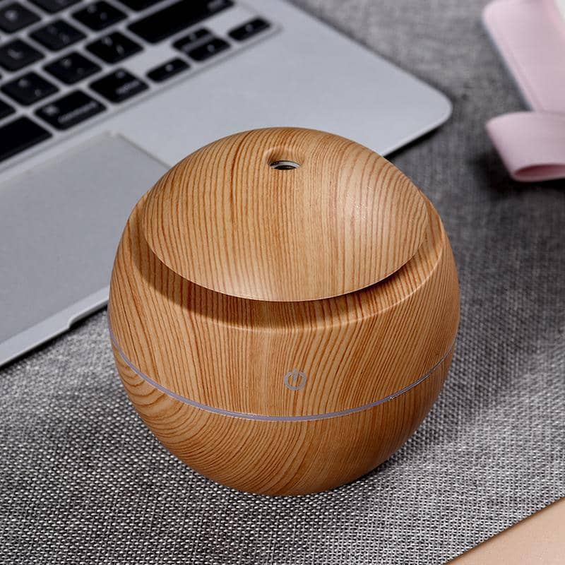 Wood Grain Ultrasonic Aroma Diffuser and Air Humidifier with LED Night Light - view 4