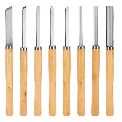 Wood Lathe Chisel Set, High-Carbon Steel, 8 Pieces - view 2