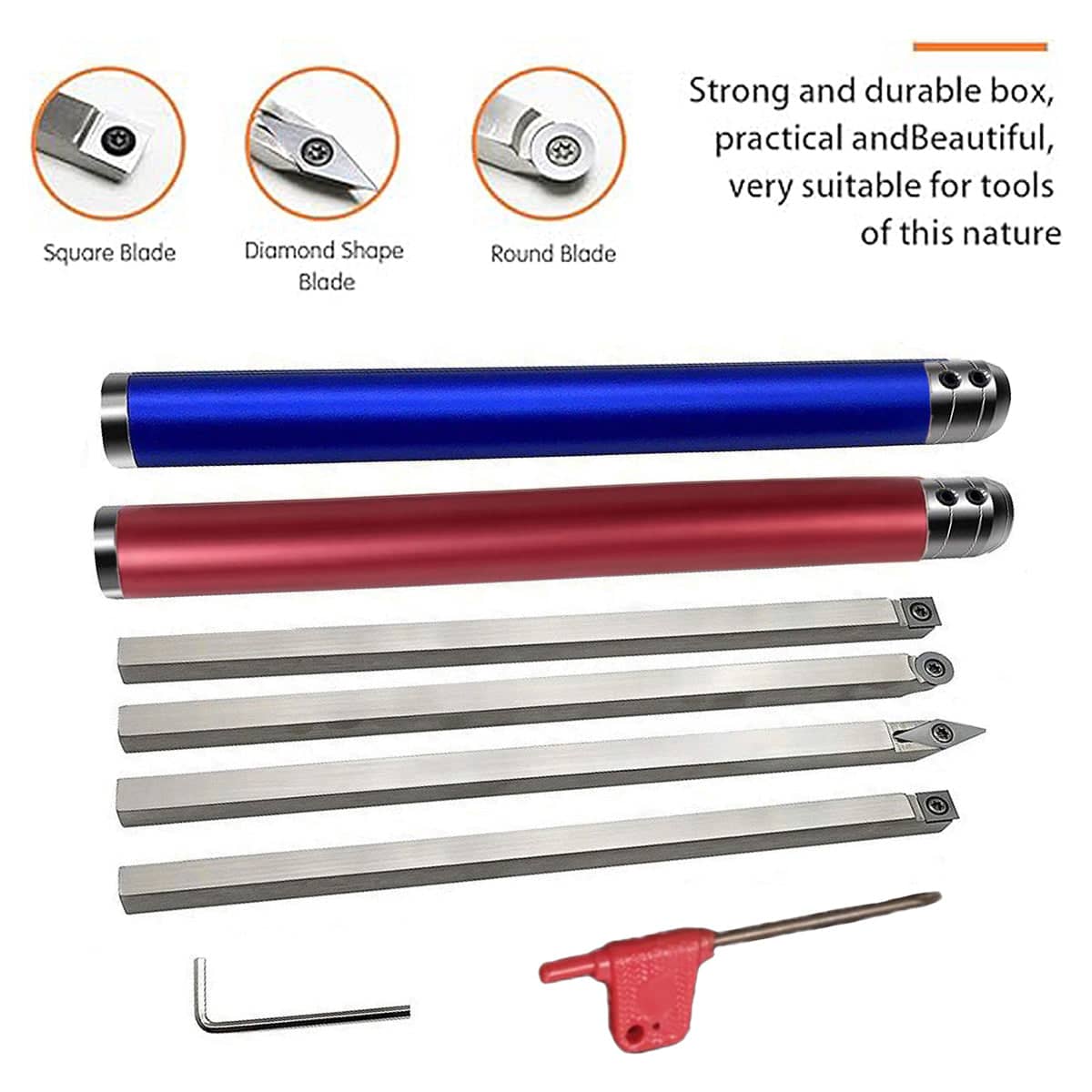 Wood Lathe Turning Tool Set 8 Piece High Speed Steel for Woodworking Craft and DIY - view 4