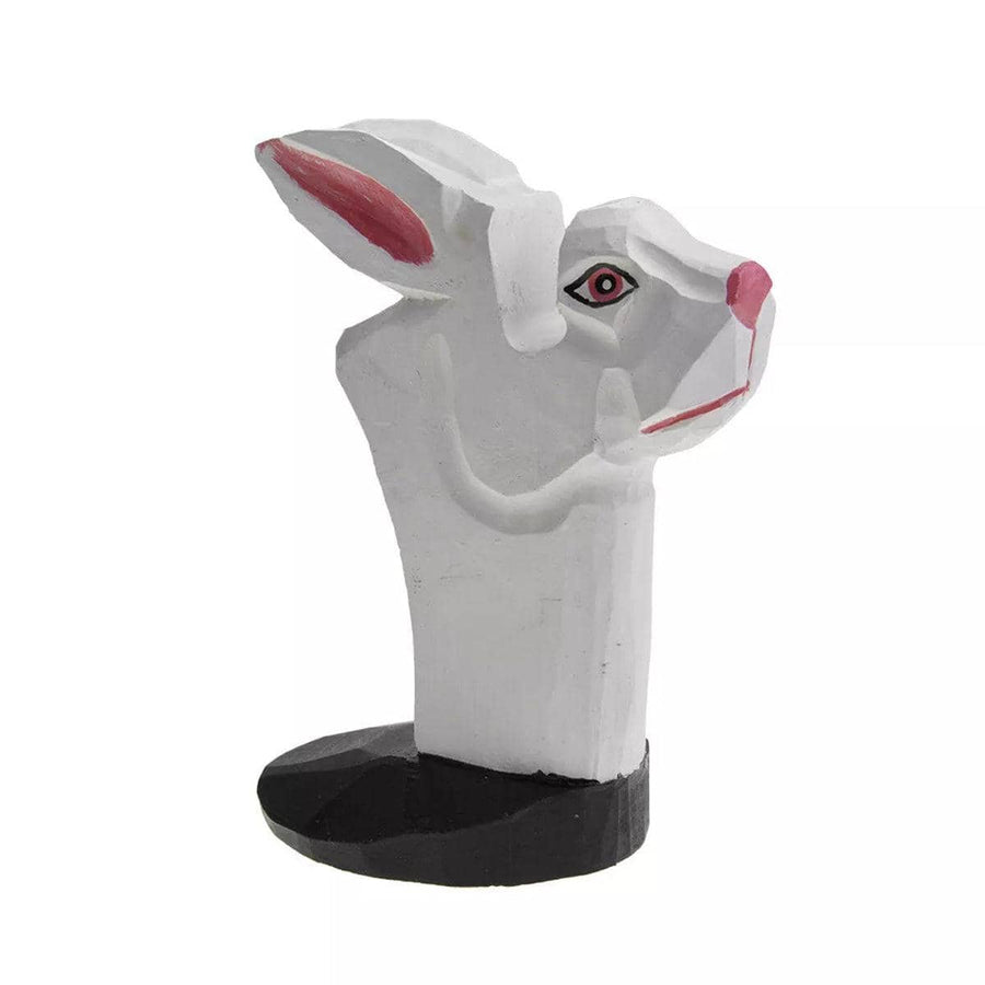 Wooden Animal Eyeglasses Holder - White Rabbit