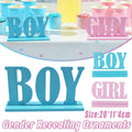 Wooden Baby Shower Boy and Girl Letter Centrepiece Set - Blue and Pink, 20 x 11 x 4 cm