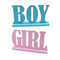 Wooden Baby Shower Boy and Girl Letter Centrepiece Set - Blue and Pink, 20 x 11 x 4 cm - view 2