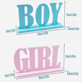 Wooden Baby Shower Boy and Girl Letter Centrepiece Set - Blue and Pink, 20 x 11 x 4 cm - view 3