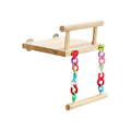 Wooden Bird Perch Platform Swing Toy - Chain Swing