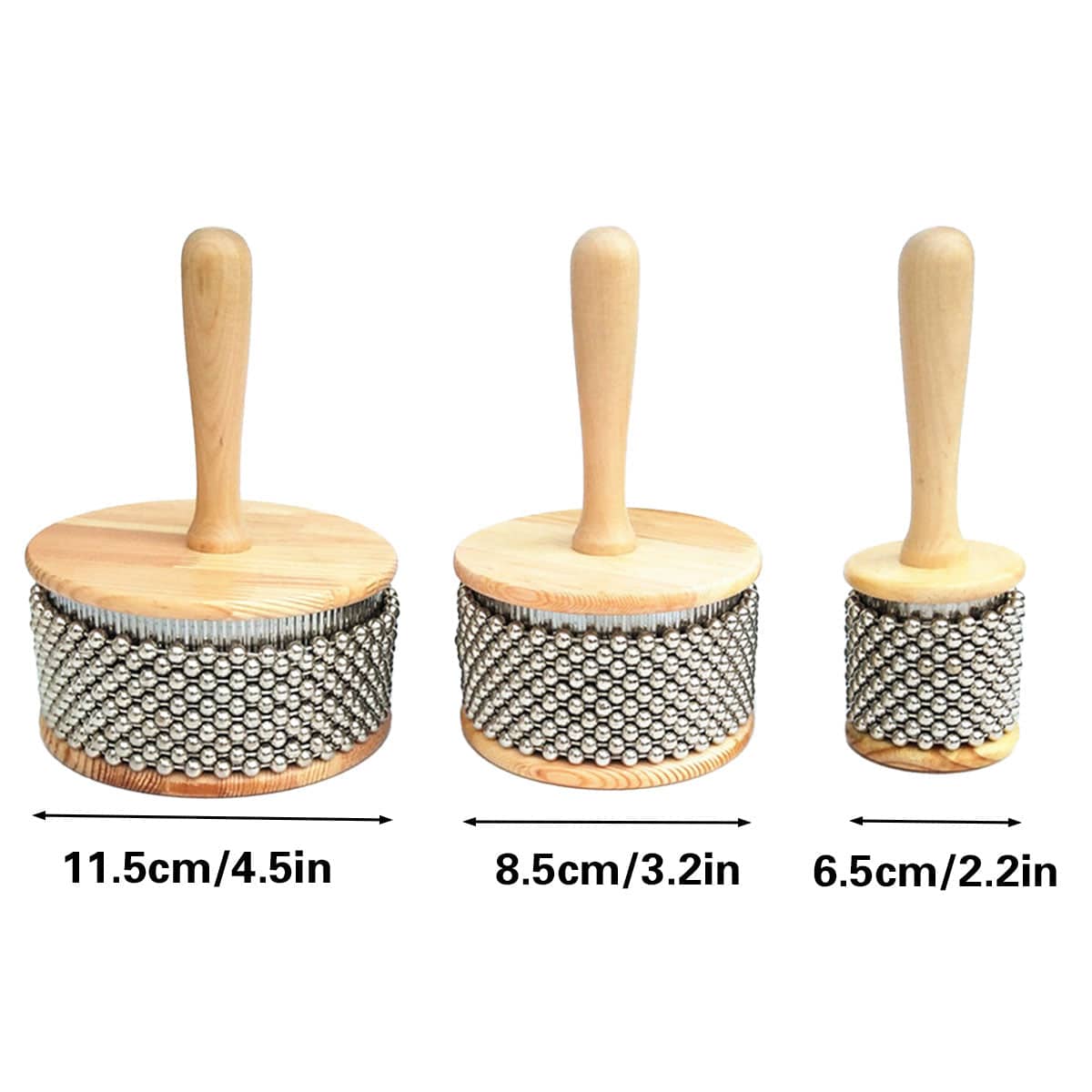 Wooden Cabasa Rhythm Shaker Percussion Instrument - Medium 8.5cm - view 4