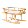 Wooden Cat Rocking Bed with Breathable Cushion, White - view 2