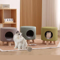 Wooden Cat Stool House - Taupe, 34 x 35 cm - view 5