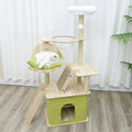 Wooden Cat Tree with Viewing Capsule and Cushioned Bed, 140 cm - view 4