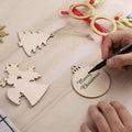 Wooden Christmas Hanging Ornaments for DIY Crafts, 10 Pack - Star - view 4