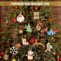 Wooden Christmas Hanging Ornaments for DIY Crafts, 10 Pack - Star - view 5