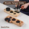 Wooden Coffee Tamper Holder with Anti-Slip Base - Beech - view 2