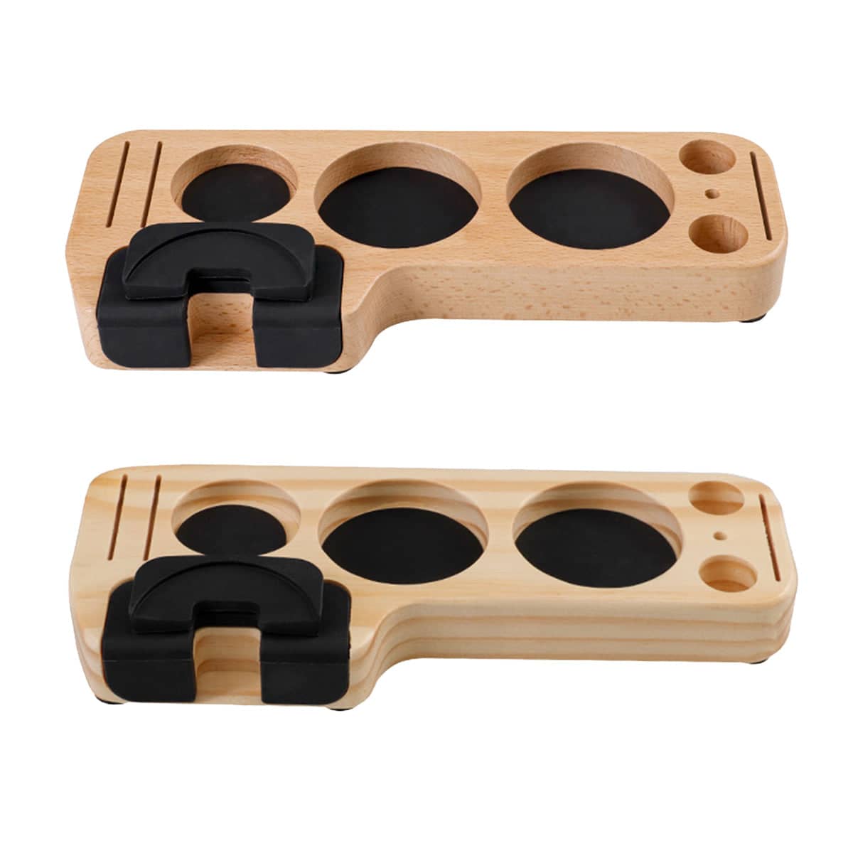 Wooden Coffee Tamper Holder with Anti-Slip Base - Beech - view 3