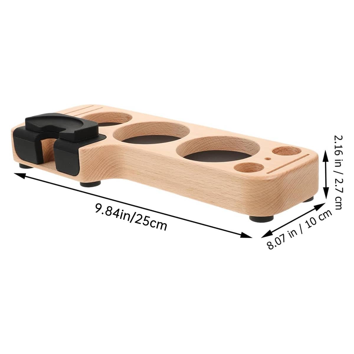 Wooden Coffee Tamper Holder with Anti-Slip Base - Beech - view 4