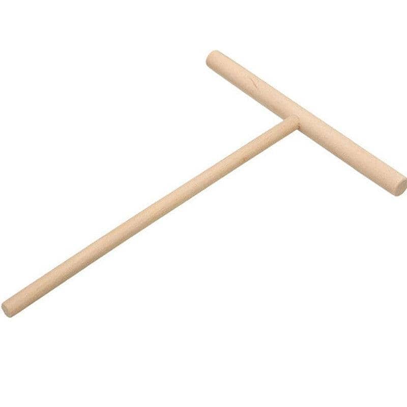 Wooden Crepe Pancake Batter Spreader Stick, T Shape Kitchen Tool - Single