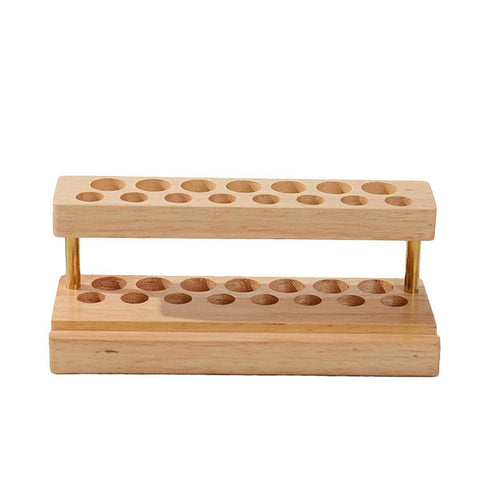 Wooden Desktop Organiser Knife Rack and Phone Stand - Natural Wood