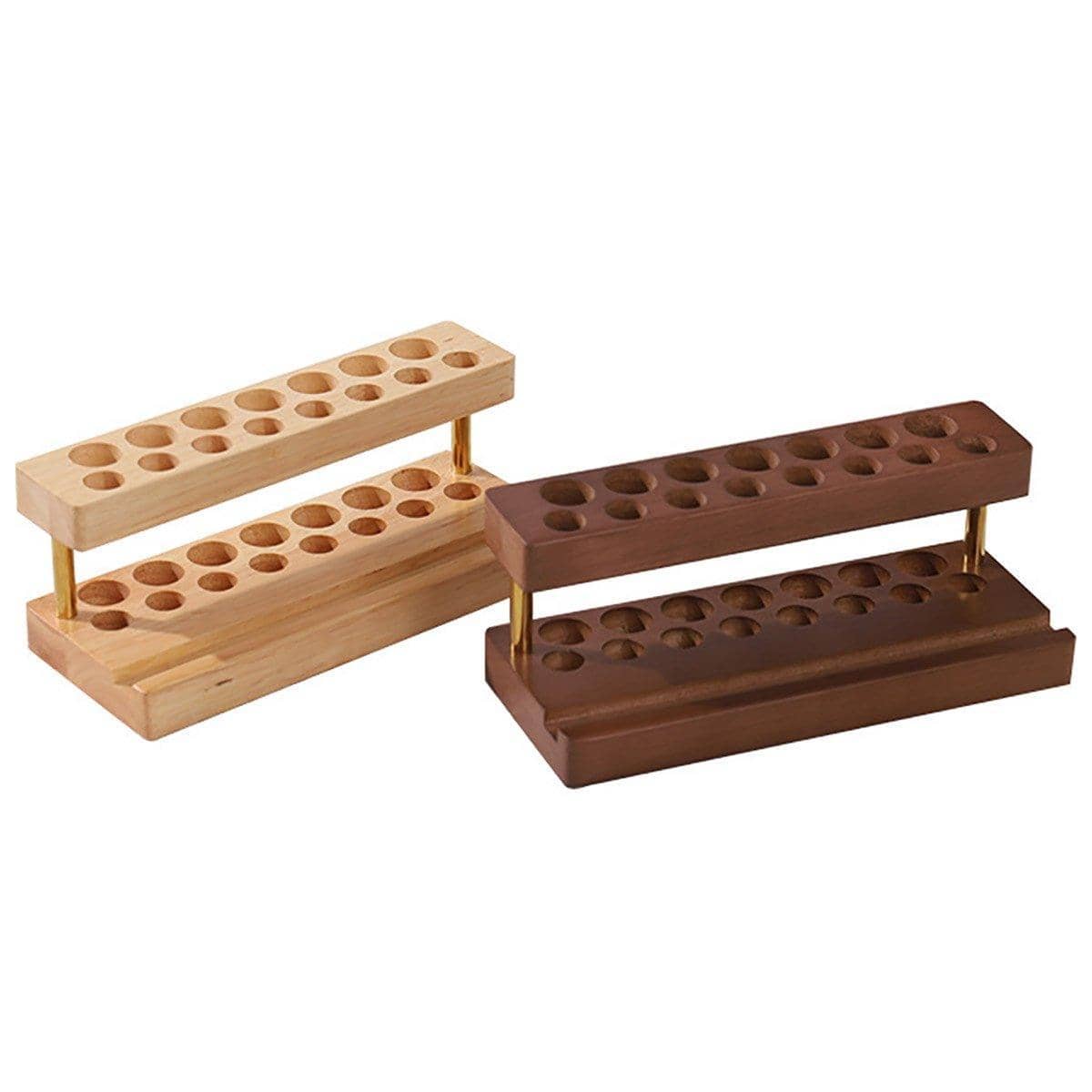 Wooden Desktop Organiser Knife Rack and Phone Stand - Natural Wood - view 3
