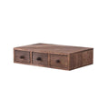 Wooden Desktop Storage Box with Three Drawers, Riser Organiser for Office Supplies - view 2