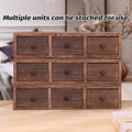 Wooden Desktop Storage Box with Three Drawers, Riser Organiser for Office Supplies - view 4